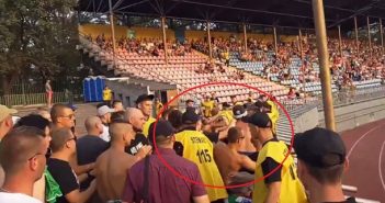 Львовские ультрас устроили драку на стадионе в Мариуполе: появилось видео