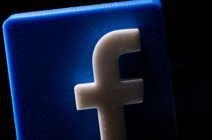 FILE PHOTO: A 3D printed Facebook logo