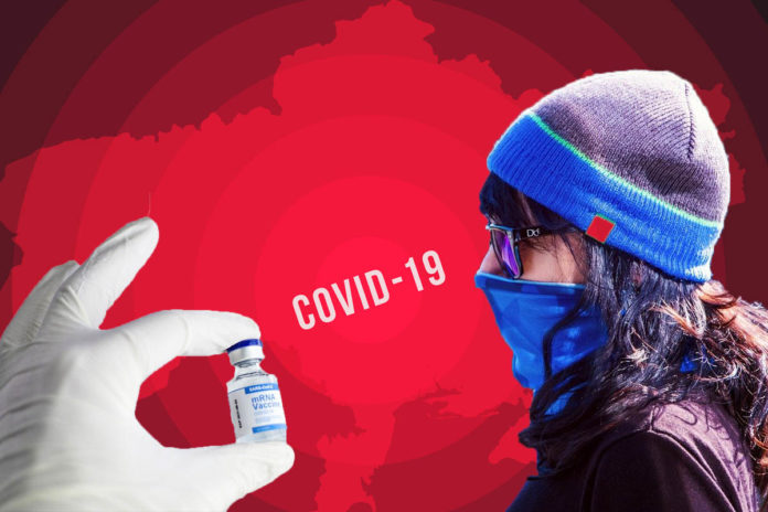 Ukraine map with the spread of COVID-19. Coronavirus outbreak